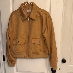 LOFT Tan Bomber Jacket